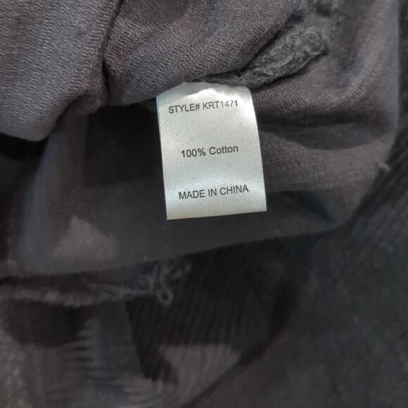 51. Plus Size Black Corduroy Button Up Shirt Jacket 1X/2X - Picture 5 of 7